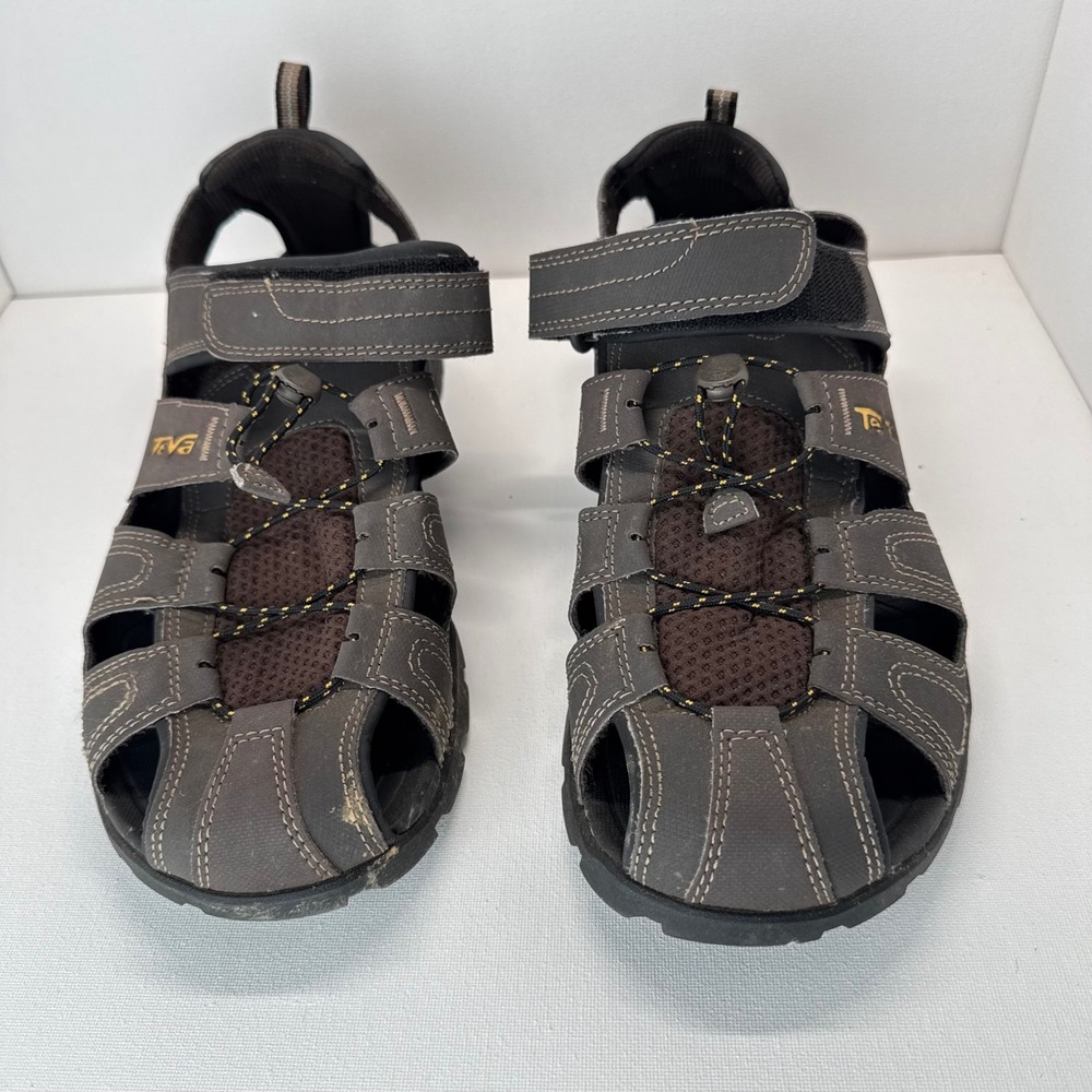 Teva Mens Brown Tanza Closed Toe Hiking Sport Water Sandals 1001116 Size 11